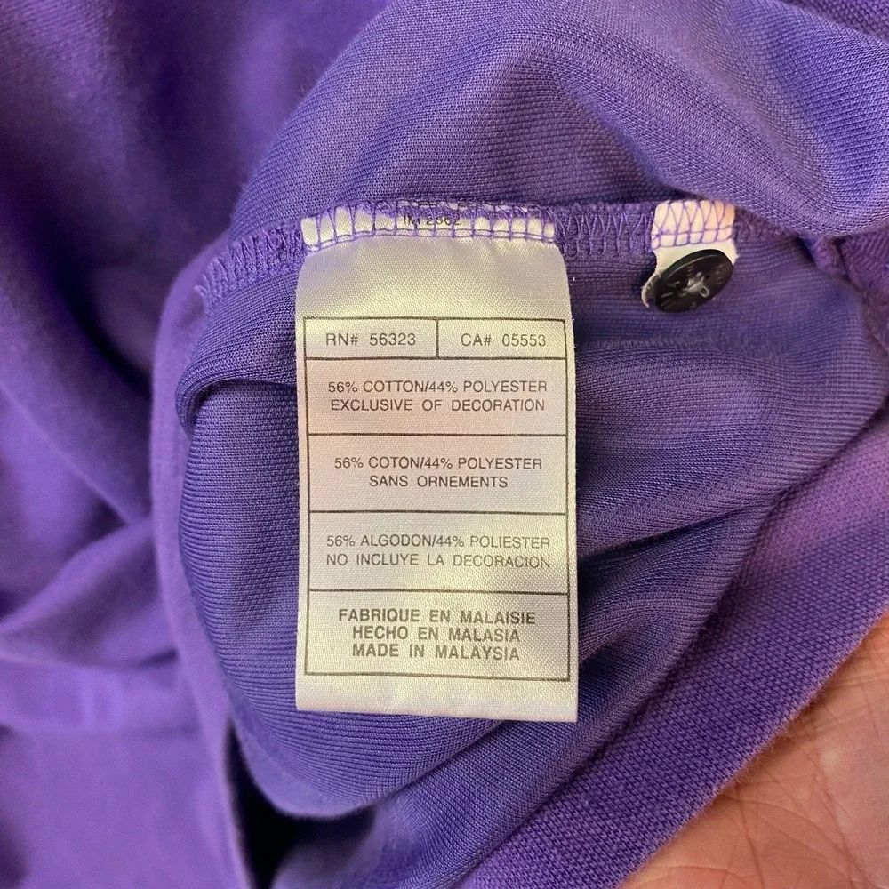 Nike Golf Dri-FIT Purple Short Sleeve Polo Shirt Men's XXL
